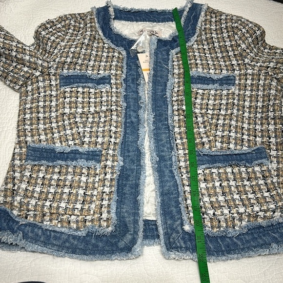 Nanette Nanette Lepore Tweed Jacket Women's Blue Size S - Picture 9 of 9